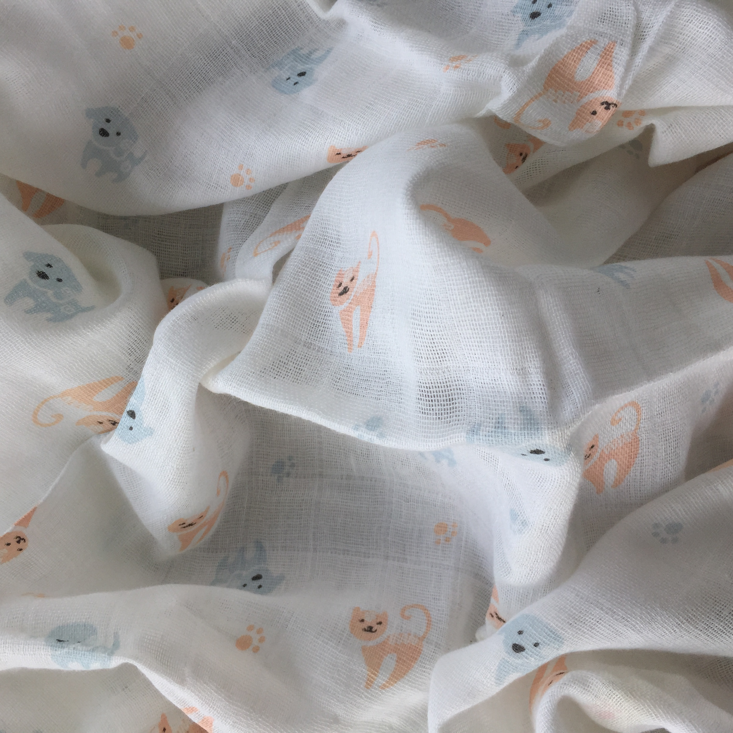 Bamboo cotton  muslin print fabric for baby products swaddle OEKO-TEX100