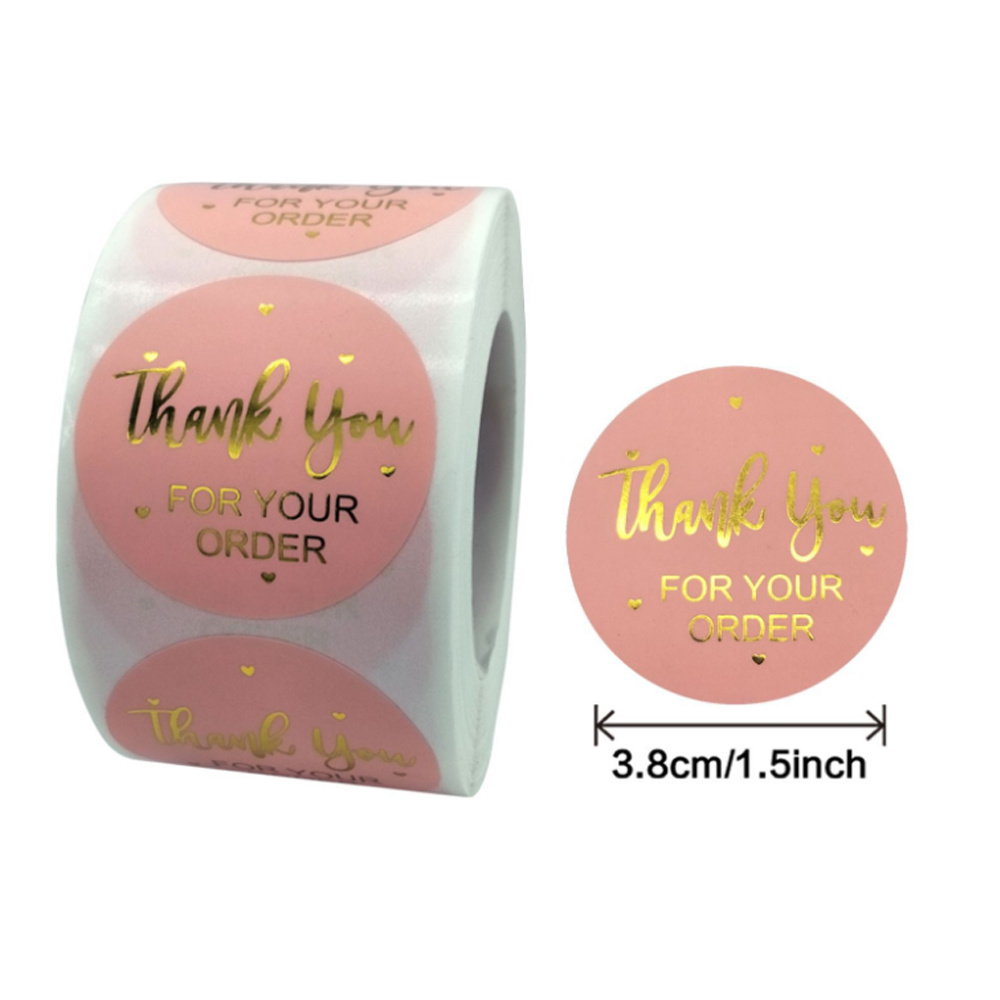 Custom Cute Flower White Thankyou Sticker Label Adhesive Floral Thank You Sealing Sticker For Clothing Shipping