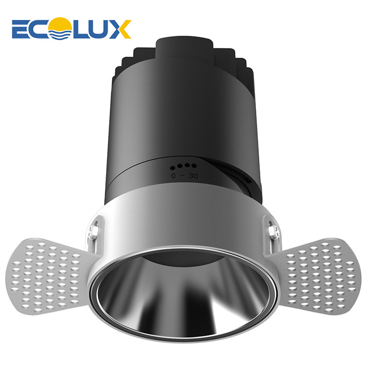 Ecolux Gimbal Downlight Adjustable COB Ceiling Light 10W 15W 24W 30W 40W 50W Dimmable Wall Washer Recessed LED Spot Down Light