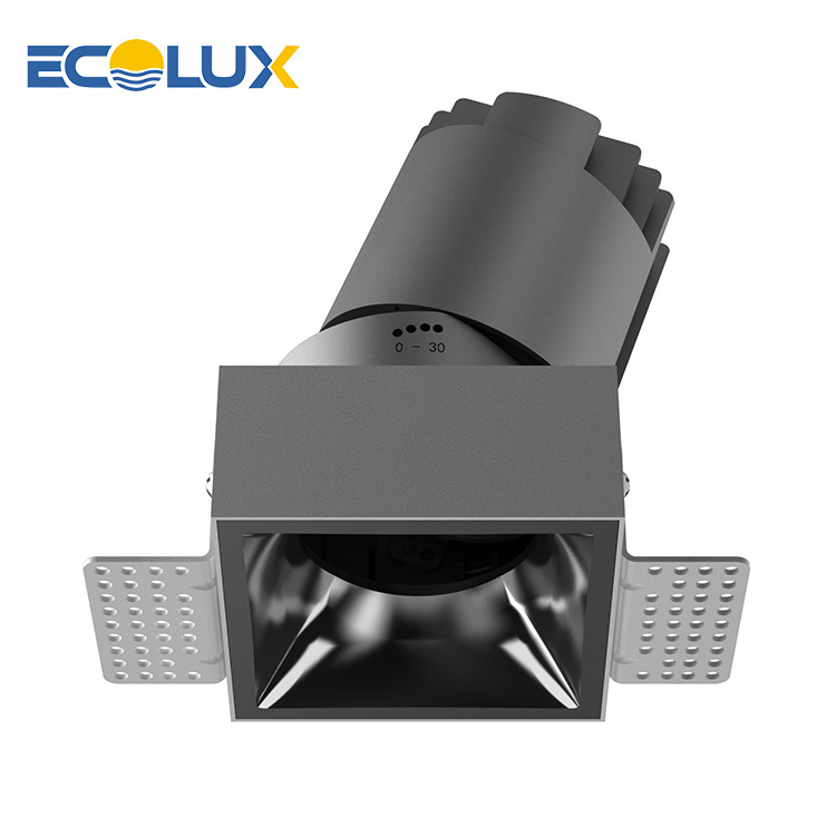 Ecolux Gimbal Downlight Adjustable COB Ceiling Light 10W 15W 24W 30W 40W 50W Dimmable Wall Washer Recessed LED Spot Down Light