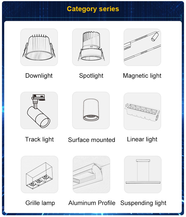 Ecolux Ultra Thin High Quality LED Chip Great Light Efficiency Indoor Lighting Down Light SMD Recessed LED Downlights