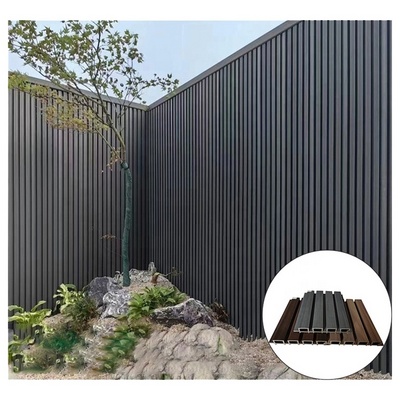 Wood Plastic Composite Wpc Fence Home Garden Courtyard Fence Panels Better than Vinyl Pvc Fence