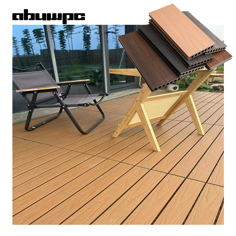 ABU Manufacturer Outdoor Co-extrusion Wpc Decking Invisible Profile Wpc Pool Decking