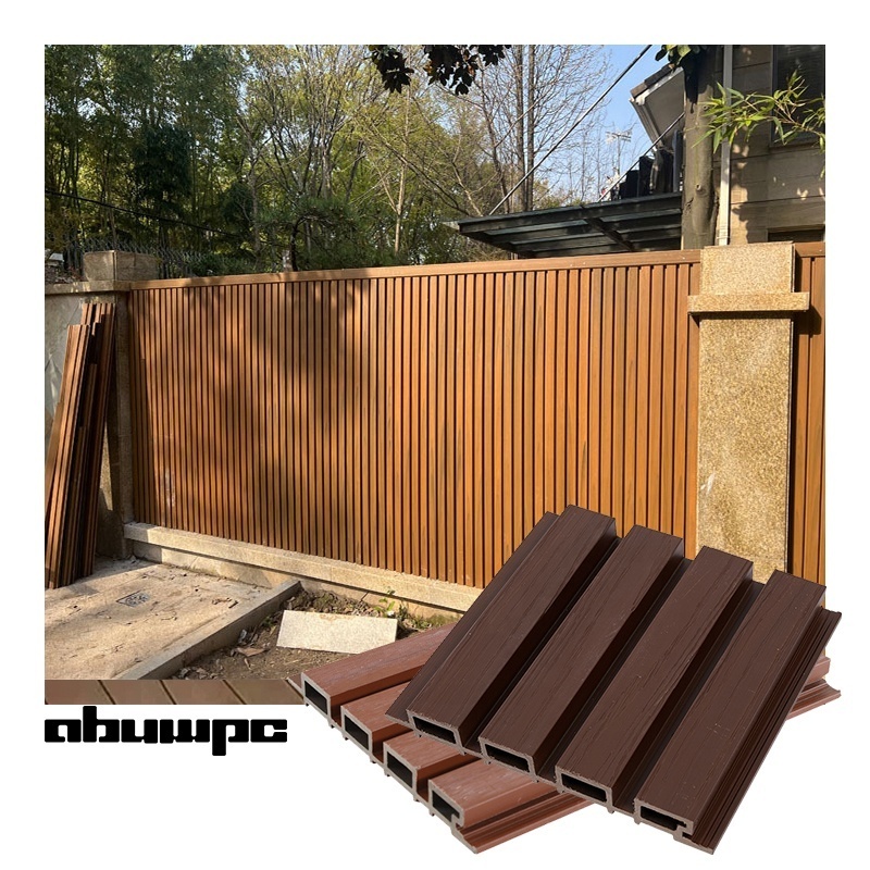 Wood Plastic Composite Wpc Fence Home Garden Courtyard Fence Panels Better than Vinyl Pvc Fence