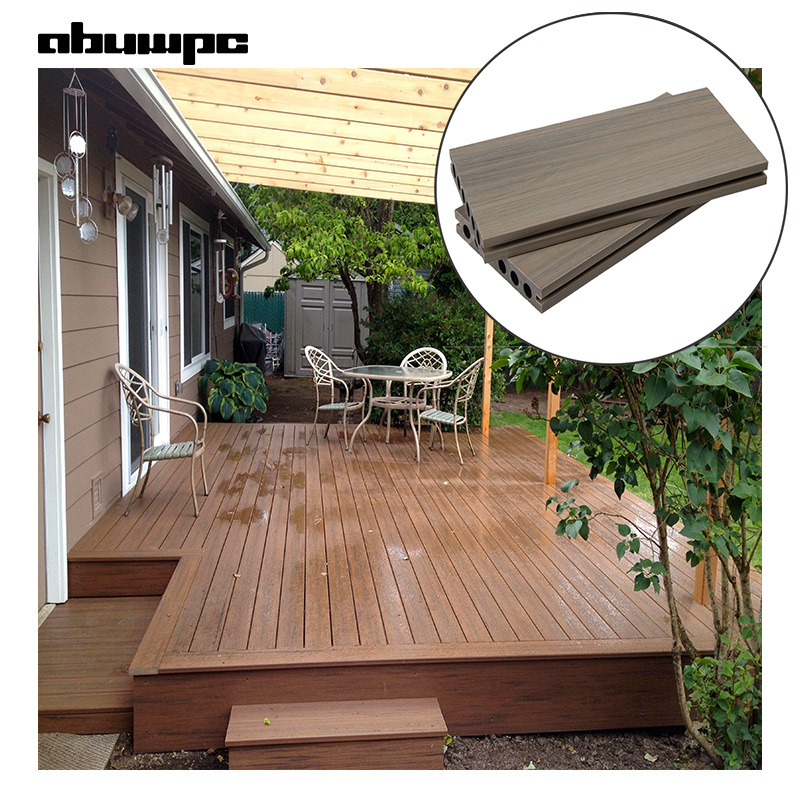 ABU Manufacturer Outdoor Co-extrusion Wpc Decking Invisible Profile Wpc Pool Decking