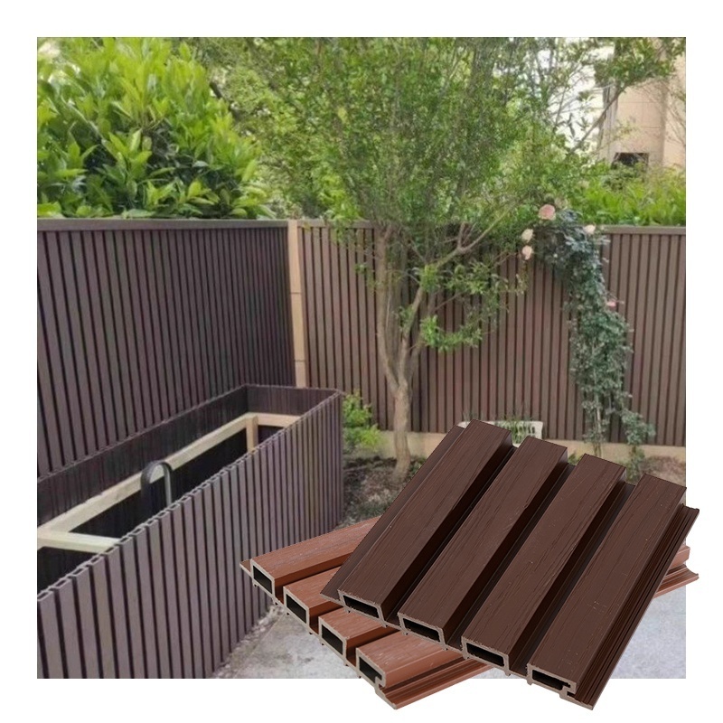 Wood Plastic Composite Wpc Fence Home Garden Courtyard Fence Panels Better than Vinyl Pvc Fence