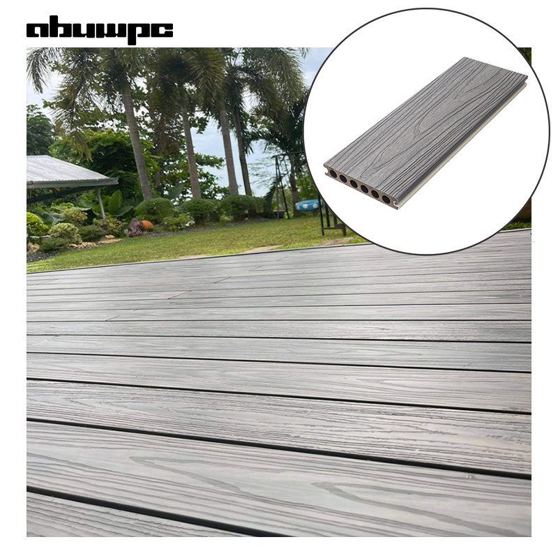 ABU Manufacturer Outdoor Co-extrusion Wpc Decking Invisible Profile Wpc Pool Decking