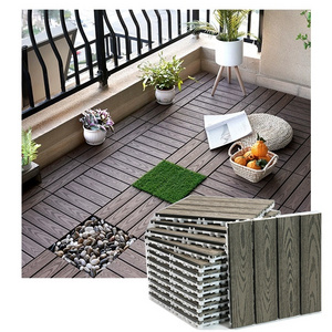 New Planks for 2023 Balcony Terrace Patio Decking wpc interlocking decking tiles brown wood composite decking plastic flooring