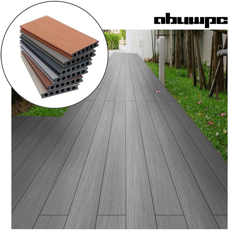 ABU Manufacturer Outdoor Co-extrusion Wpc Decking Invisible Profile Wpc Pool Decking