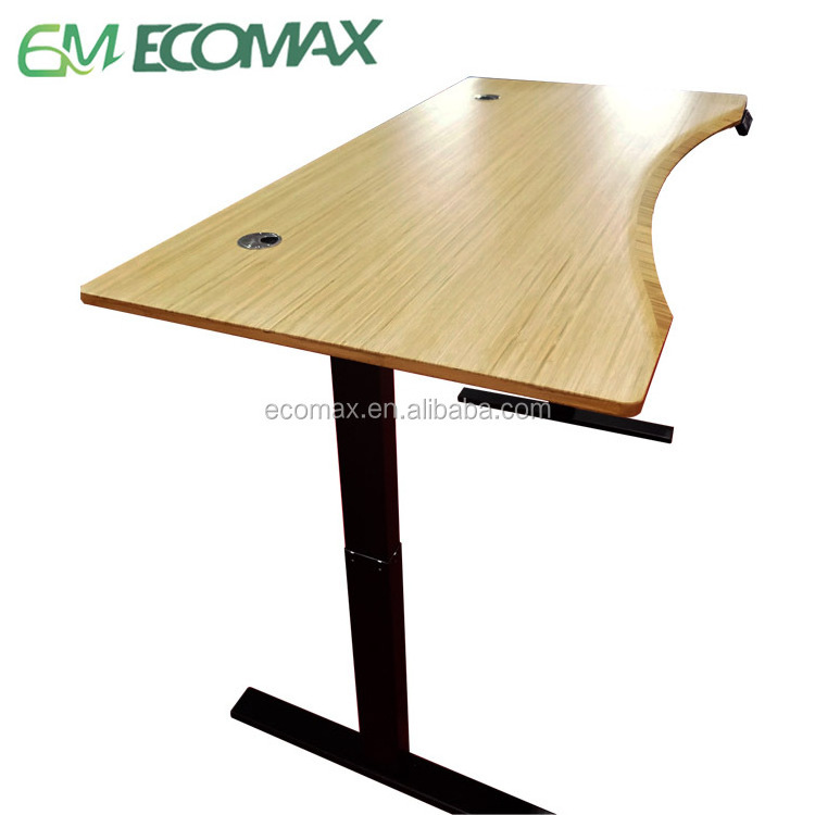 height adjustable lift frame  table top for office furniture Bamboo carbonized color bamboo table top , study table bamboo facto