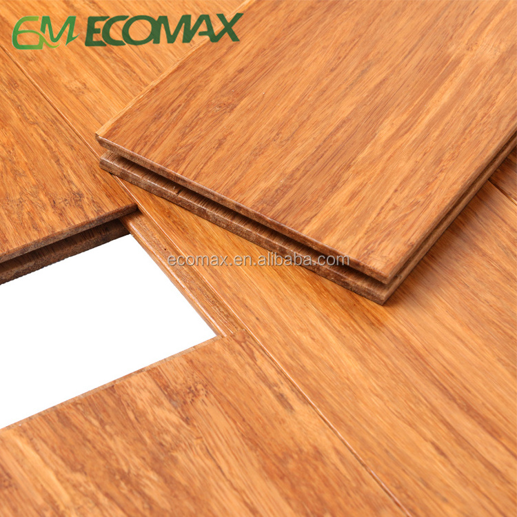 Solid Bamboo Flooring for indoor Carbonized Strand woven bambooo flooring 100%bamboo Factory Ecomax