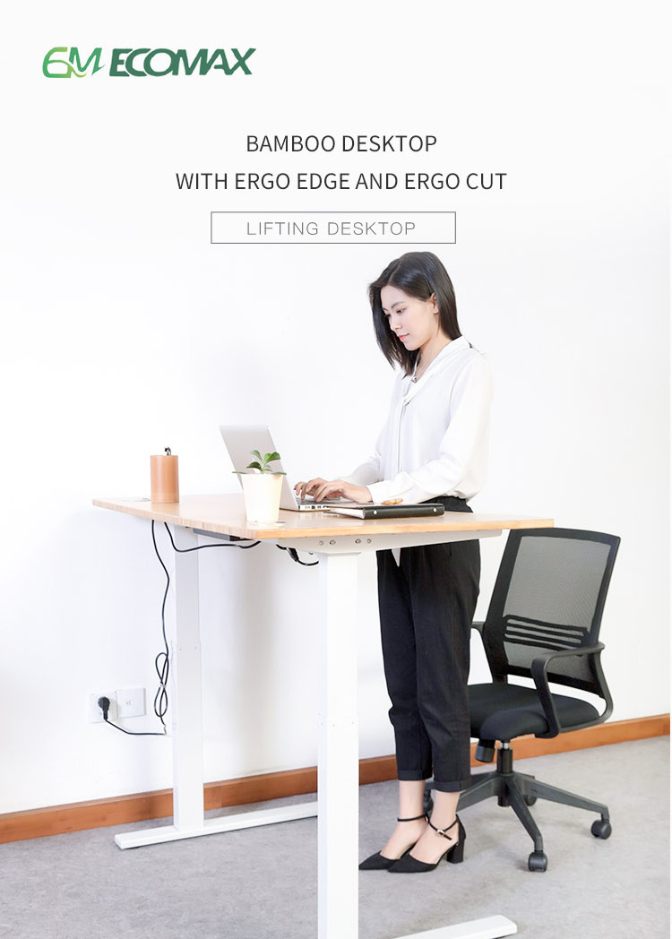 Bamboo table tops Electric frame  Sit And Stand Desk ,Height Adjustable Furniture Desk Table Top,office table