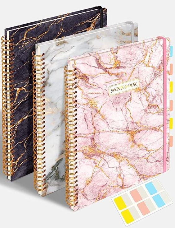 A5 Leather Personalized Abstract Floral Top Cheap Spiral Notebooks in Bulk Sprial Journal Planner