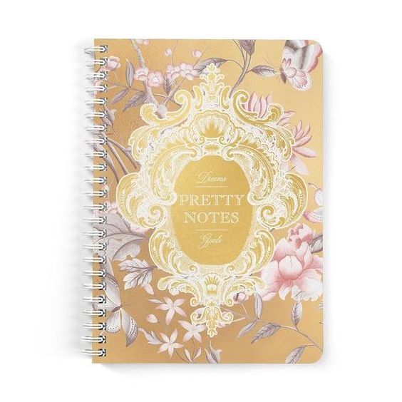 A5 Leather Personalized Abstract Floral Top Cheap Spiral Notebooks in Bulk Sprial Journal Planner