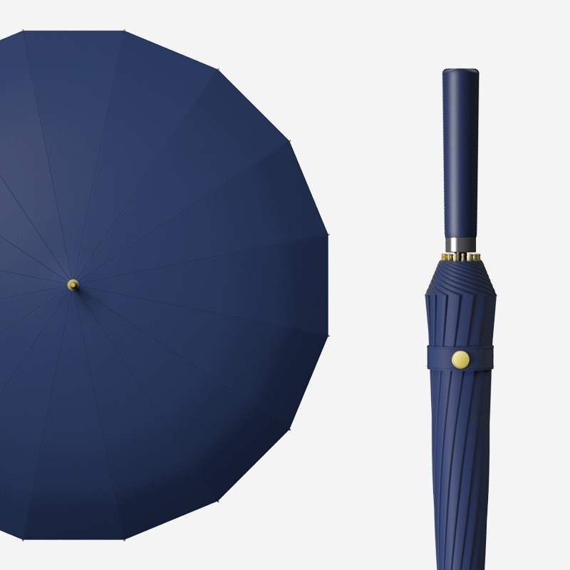 2024 Automatic High Quality Reinforced storm-resistant umbrellas Cheap Foldable UV Umbrella high-end 16 bone