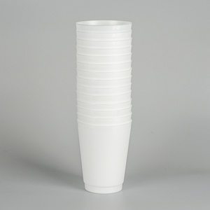 300ml PLA Stadium Cups 12 oz White Custom Reusable Drink Cup Water Juice Beer Wine Tea Ice Coffee Cup