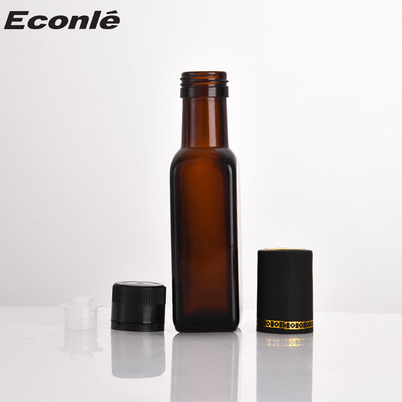 Wholesale 500 ml and 1l olive oil bottle Matte black glass olive oil bottle and vinegar bottle 75cl 25cl