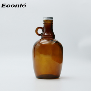 Wholesale 500ml 1000ml Large Capacity Gallon Amber Empty Glass Jugs/Bottles with Lid For Home Brewing Wine Beer Beverage