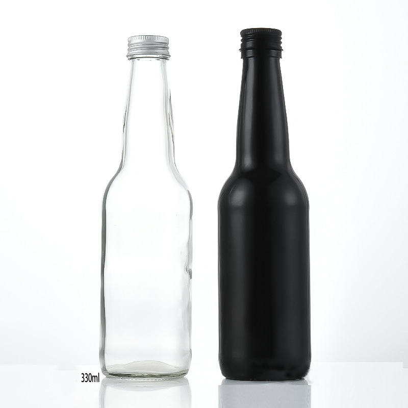 330ml Empty Clear Glass Bottle with Screw Cap Carbonated Drink Soda Juice Beverage Packing drinks bottle glass