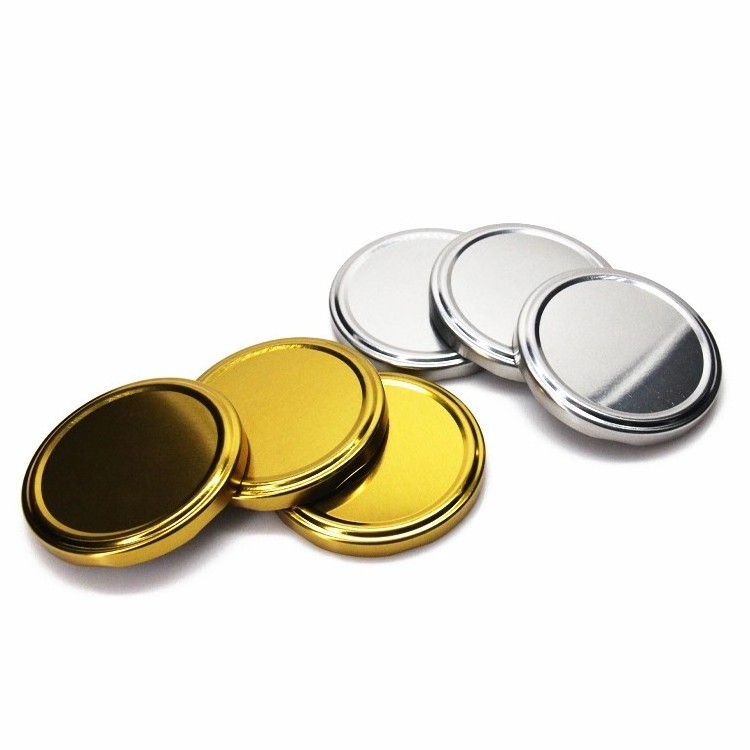 Colorful 30mm 48mm 53mm Glass Tomato Sauces Fruit Jams Juices Bottle Metal Tinplate Cover Lug Caps Hot Filling Pasteurization