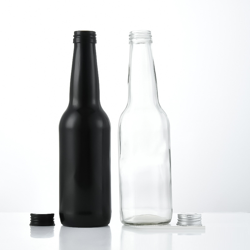 330ml Empty Clear Glass Bottle with Screw Cap Carbonated Drink Soda Juice Beverage Packing drinks bottle glass