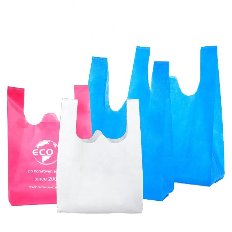 the industry china wholesale non woven t shirt bag,biodegradable non-woven fabric t-shirt shopping bag