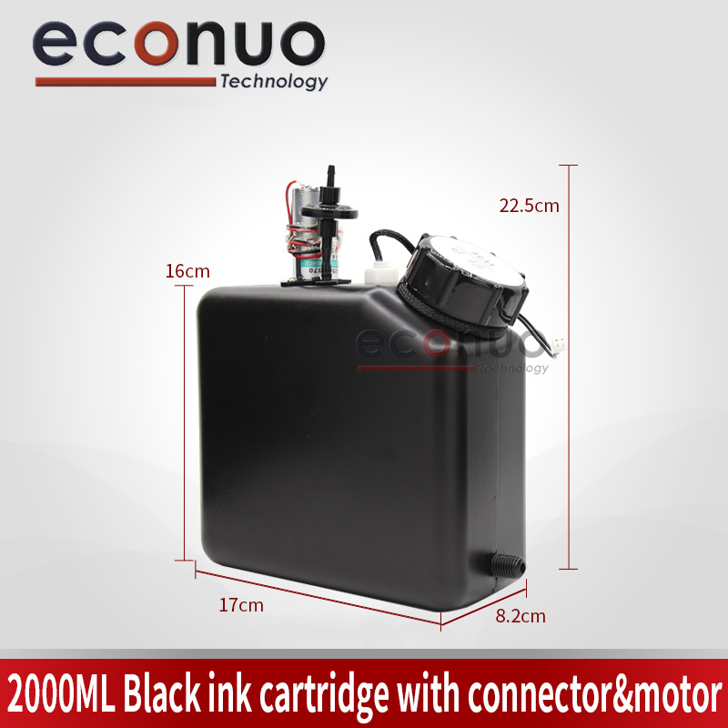 2000ml Large Ink Cartridge 2L Inkjet Printer UV Ink Tank Sub Tank with Stirrer Motor Filter Float and Connector