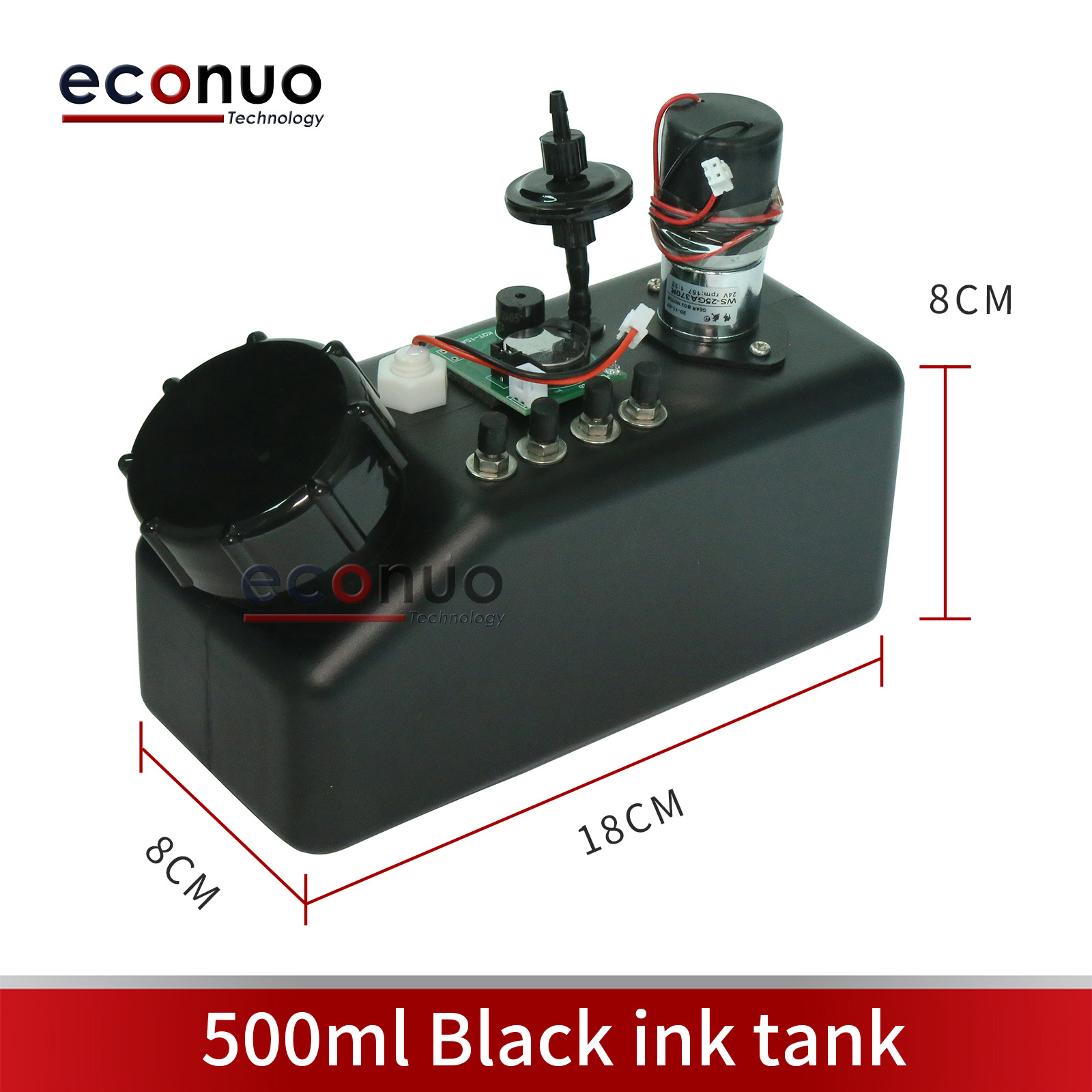 Ink Cartridge 0.5L Inkjet Printer UV Ink Tank Inkjet Sub Tank with Stirrer Connector Filter Float and Alarm control panel