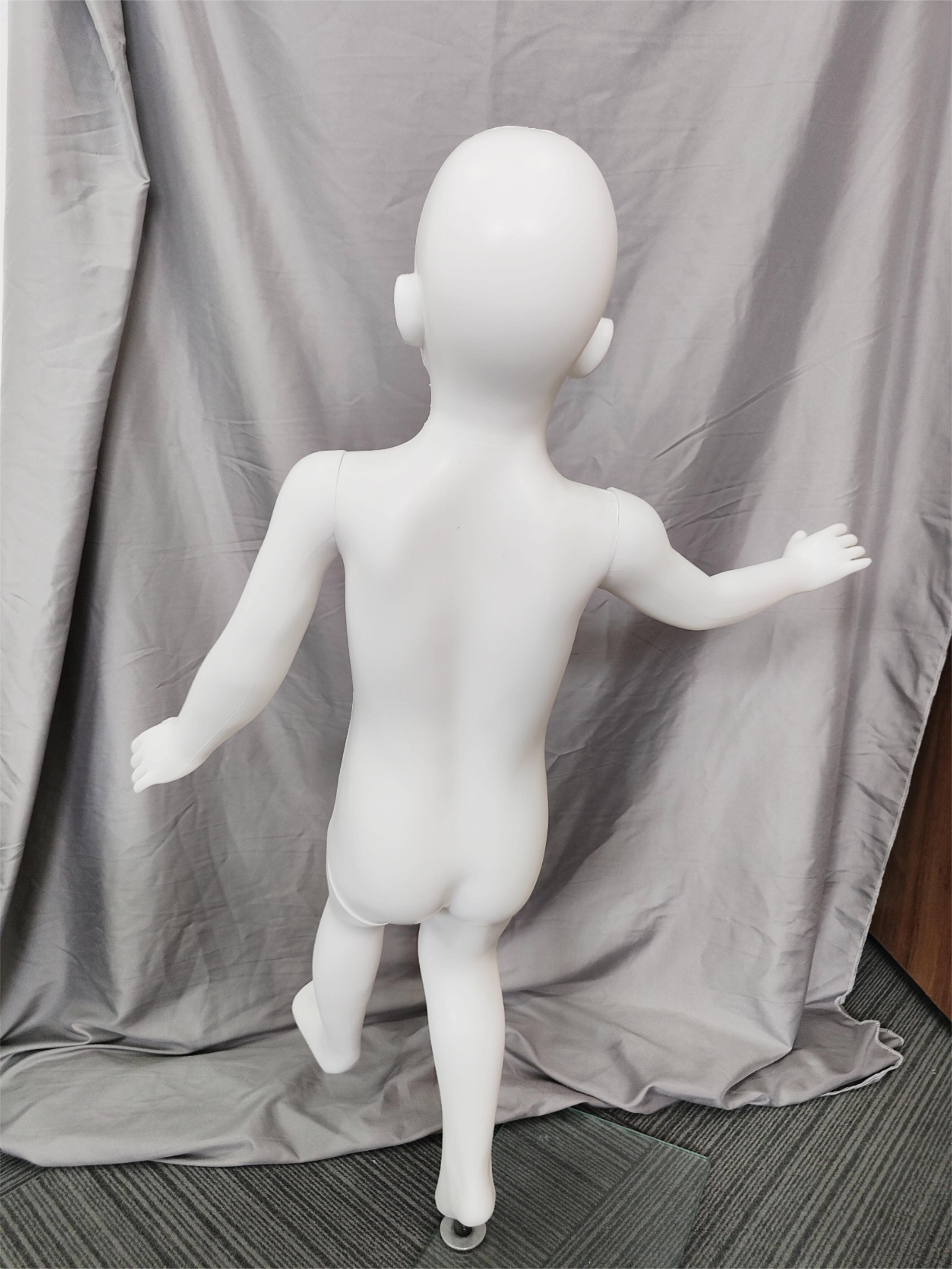 Hot Selling Trending Budget Friendly Full Body Child Mannequin White PP Plastic Display Stand for Children Clothing