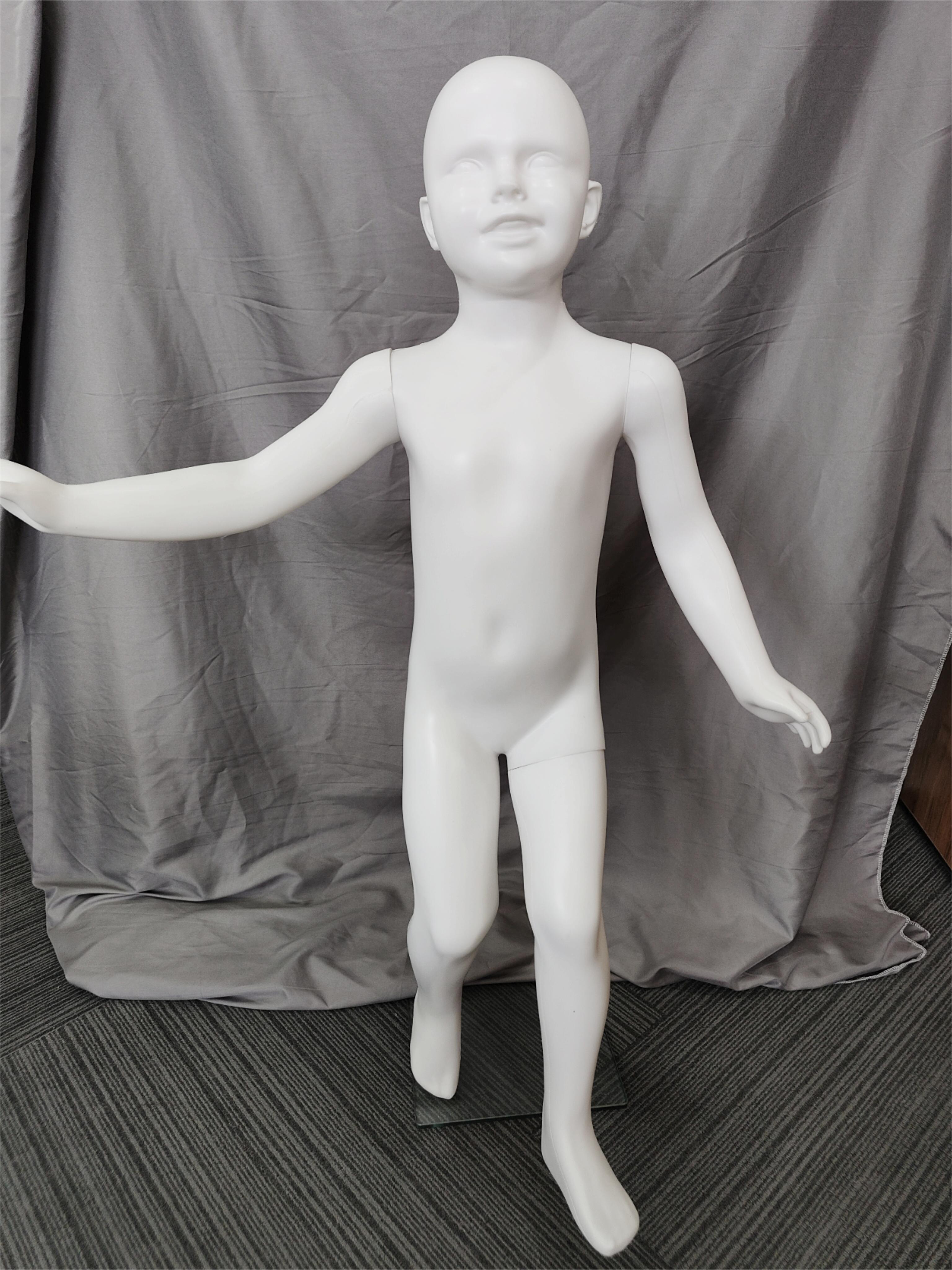 Hot Selling Trending Budget Friendly Full Body Child Mannequin White PP Plastic Display Stand for Children Clothing