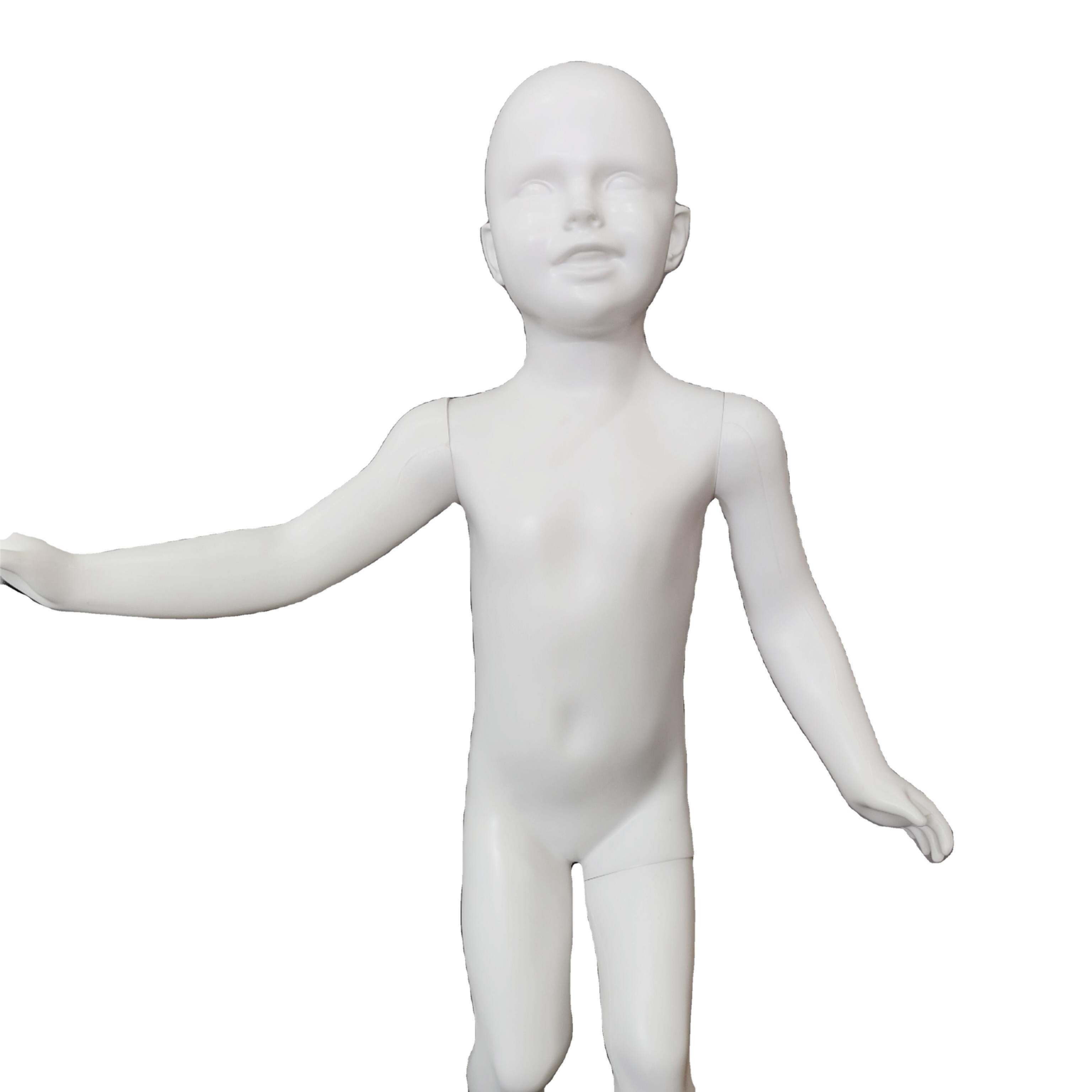 Hot Selling Trending Budget Friendly Full Body Child Mannequin White PP Plastic Display Stand for Children Clothing