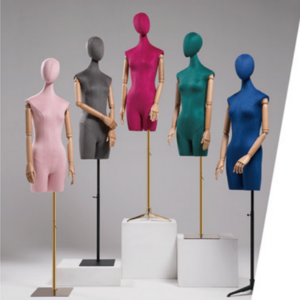 Clothing Cheap Dress Form Tailoring Female Velvet Wrapped Display Mannequin with Base