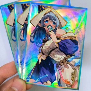 Anime Art Print Custom Printed Plastic 61x 91stander Size Sleeve Holo Holographic Art Yugioh Mtg Tcg Game Gaming Card Sleeves