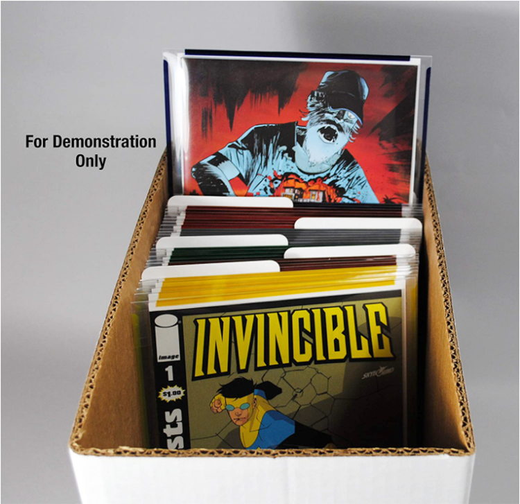 High Grade Custom Full Size Foldable Folding Collapsible Comic Book Collector Case Storage Box With Comic Book Holder