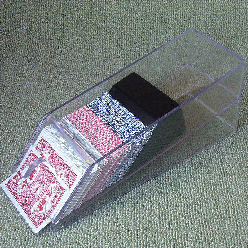 Blackjack Basics Set Card Dealer Shoe 1-6 Decks Playing Card Box Poker Dealer Blackjack Player Clear Black Playing Card Deck Box