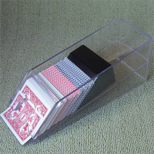 Blackjack Basics Set Card Dealer Shoe 1-6 Decks Playing Card Box Poker Dealer Blackjack Player Clear Black Playing Card Deck Box