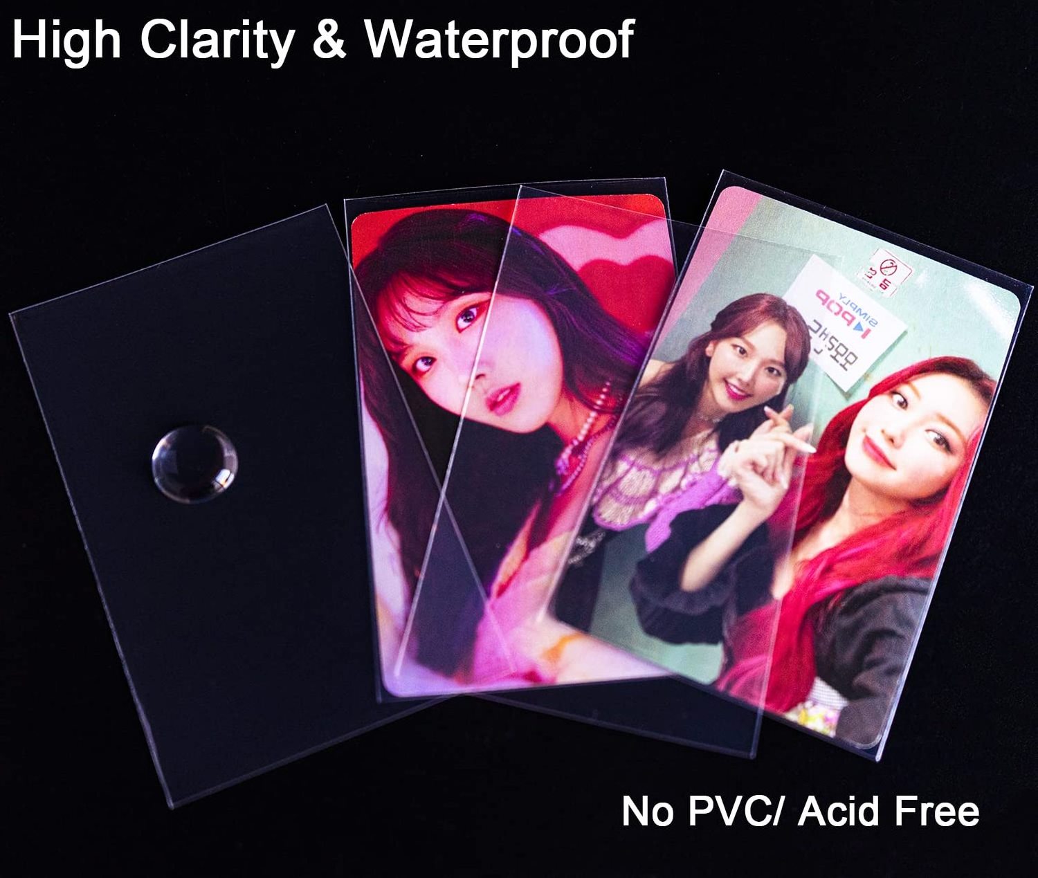 OCM/ODM Kpop Ultra Clear 8 Mils Thick Top Loading Card Protector Photocard Sleeves For Kpop Business Card Credit Card