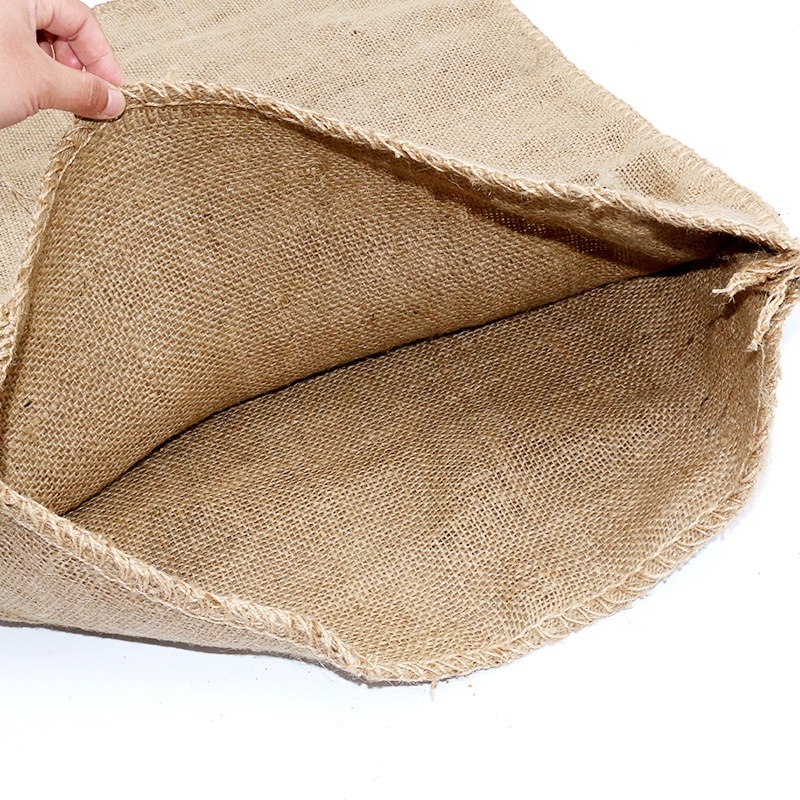 Custom Logo Jute Bag Food/Medicine Woven Sacks Empty Gunny Bags Sand Metal Flood Control Woven Sack with Screen Printing