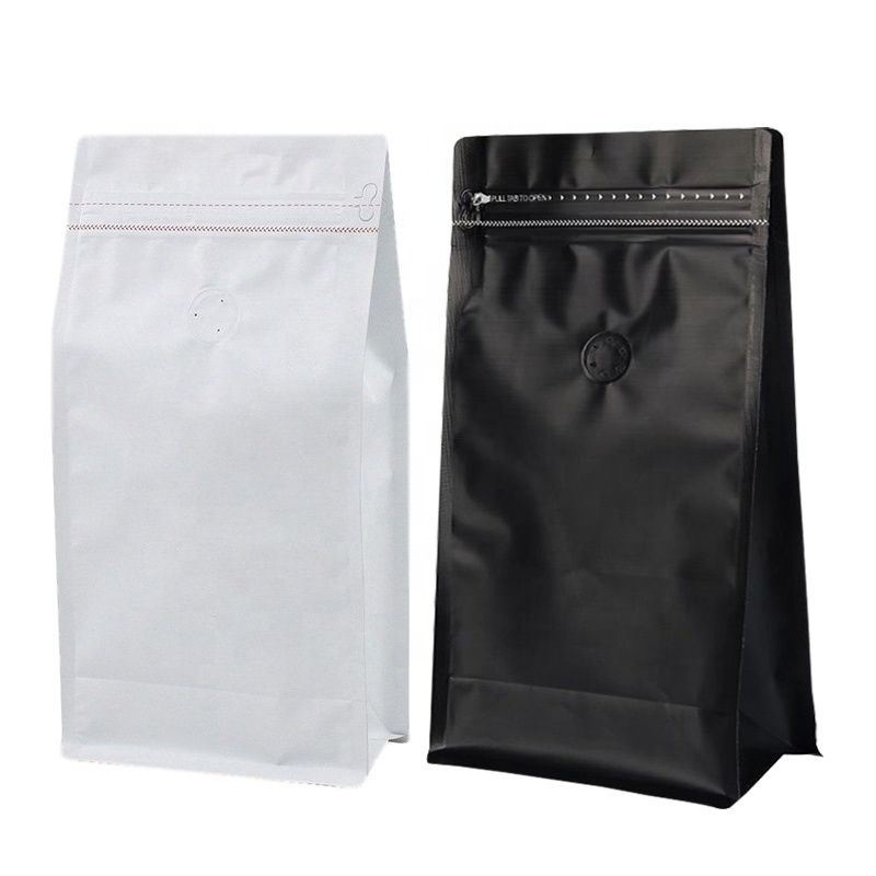 Heat Seal Manufacturer Waterproof Tea Coffee Pouch Custom Degassing Valve 1kg Coffee Bag Packaging Aluminum Foil PE Food Package