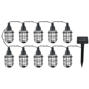 10 Pcs Solar Powered Outdoor String Lights Hanging Solar Vintage Lanterns LED Bulb 2700K IP44 Waterproof Outdoor Light Street