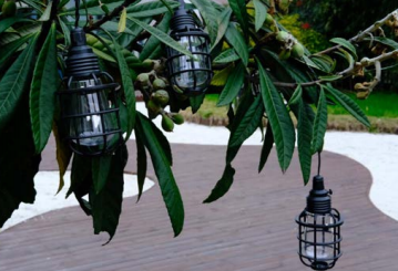 10 Pcs Solar Powered Outdoor String Lights Hanging Solar Vintage Lanterns LED Bulb 2700K IP44 Waterproof Outdoor Light Street