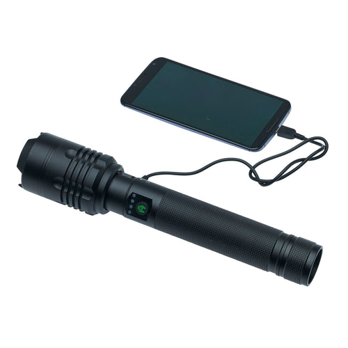 6000 10000 Lumen Aluminum 26650 rechargeable waterproof Tactical flashlight with power bank function