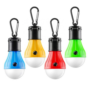 Dry Battery Camping Lamp Portable Waterproof Bulb Shape Small Hanging Tent Light with hook