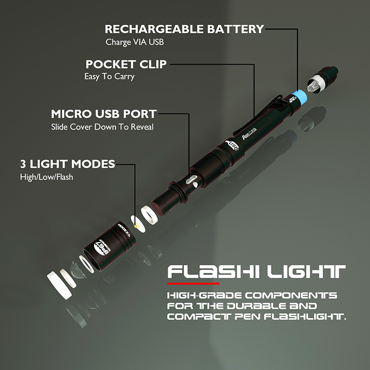 Guaranteed quality unique rechargeable led flashlight flashlight