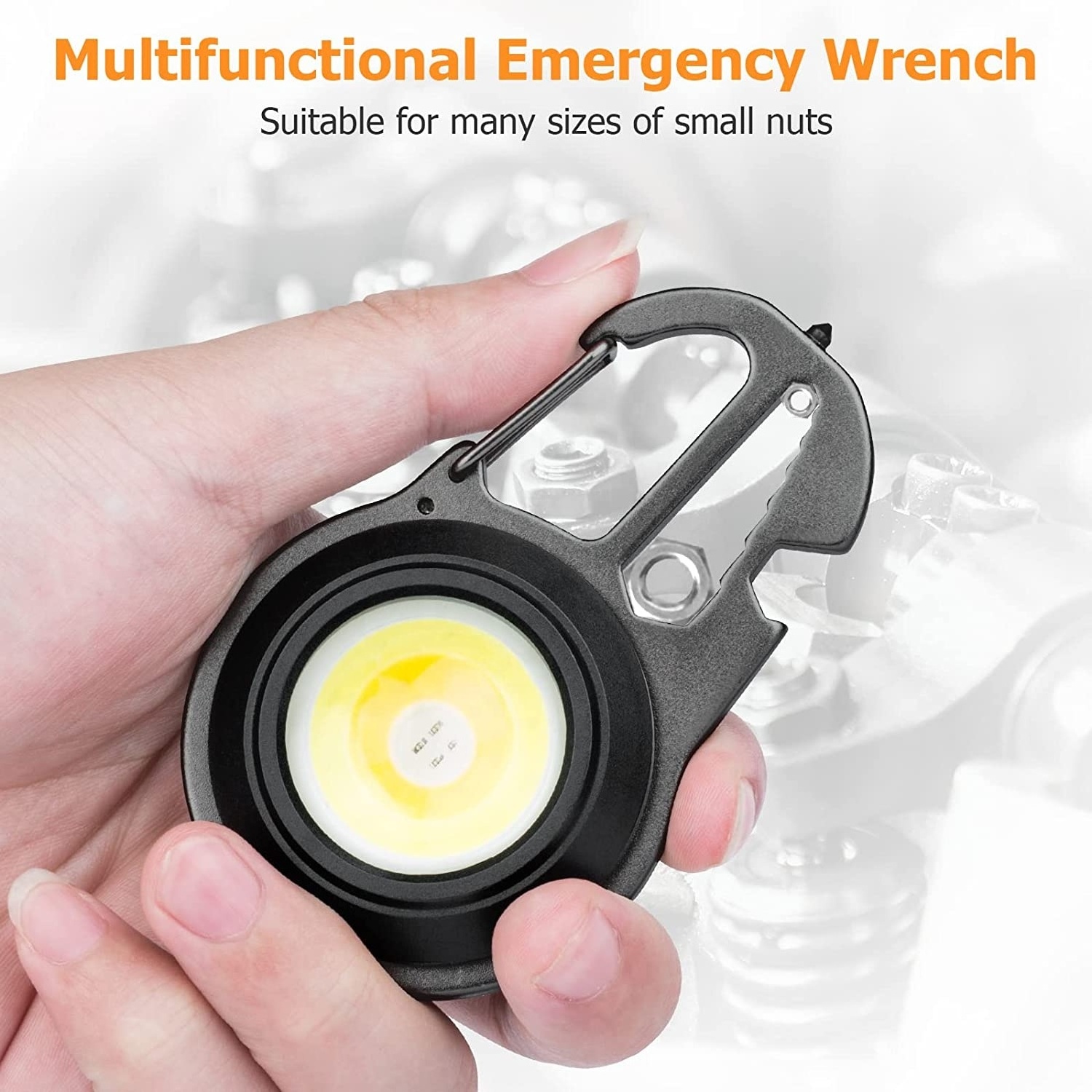 800lm Mini Keychain Light COB Rechargeable Flashlight Portable Keychain Flashlight with tripod