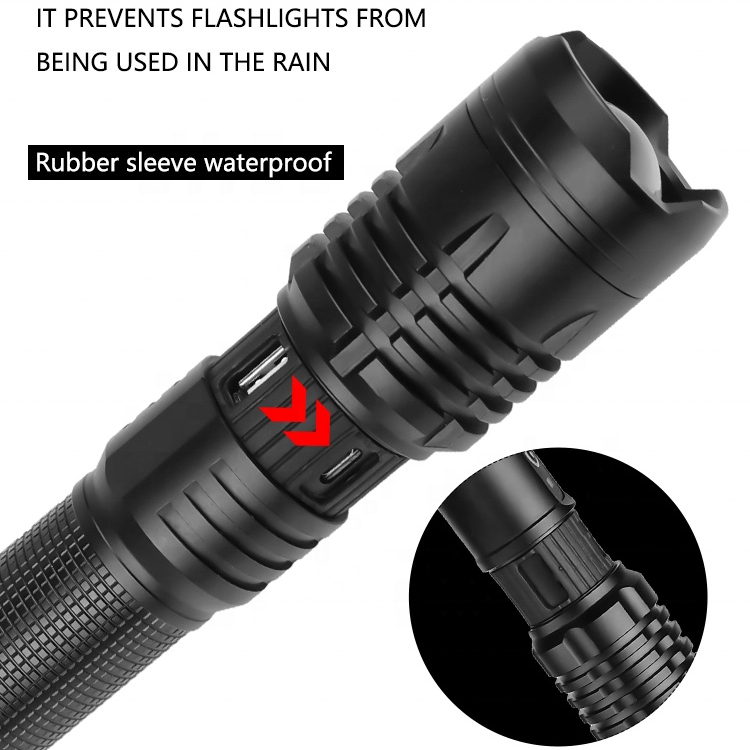 New design 18650 flashlight night vision waterproof led zoom rechargeable flashlight