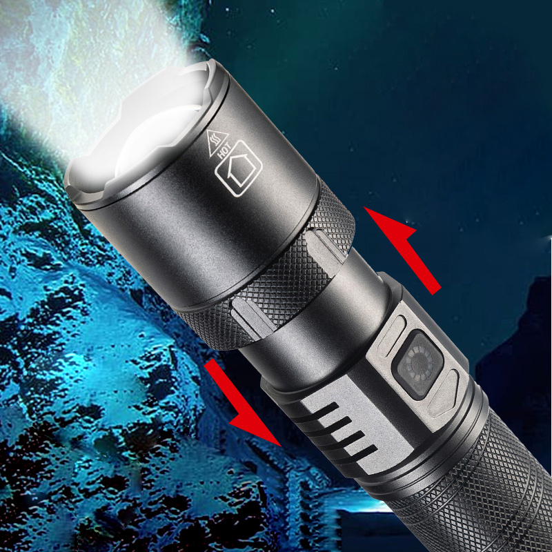 Led Torch Flashlight, Super Bright Flashlight with 5 Modes,Waterproof,Battery Indicator Flashlights for Camping, Emergencies