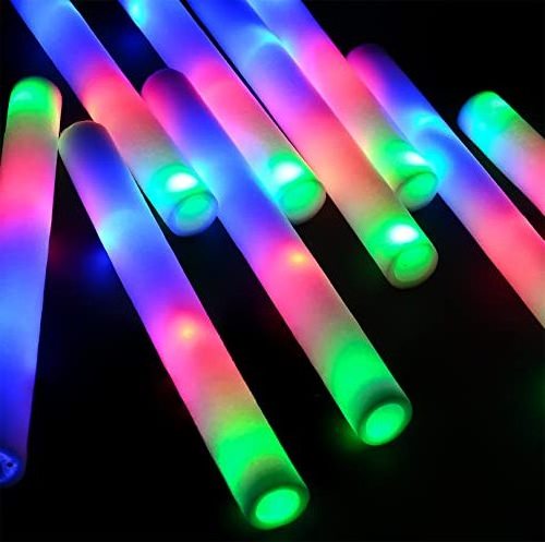 Flashing foam glow sticks Party Supplies party glow Light up baton Led Foam Sticks for Birthday Wedding Christmas Halloween