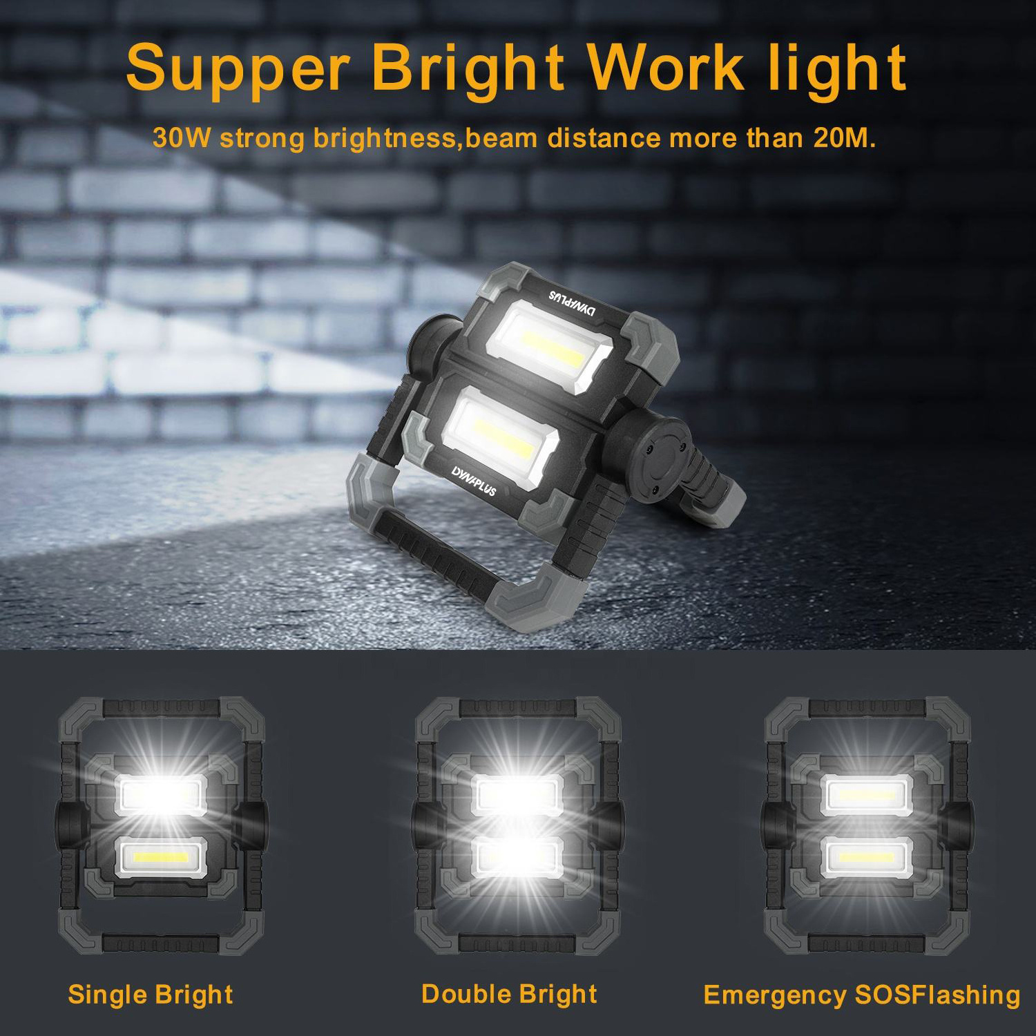 Battery Work Light cob 360 Wide Beam Emergency Folding Work Light Car Repair Portable Camping Lamp Rotation COB Work Light led