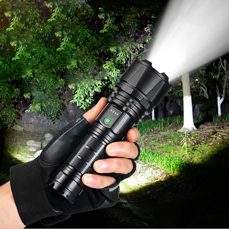 Super Bright Flashlight with 5 Modes Flashlights Torch Battery Indicator Flashlights  Waterproof AAA Batteries  Included